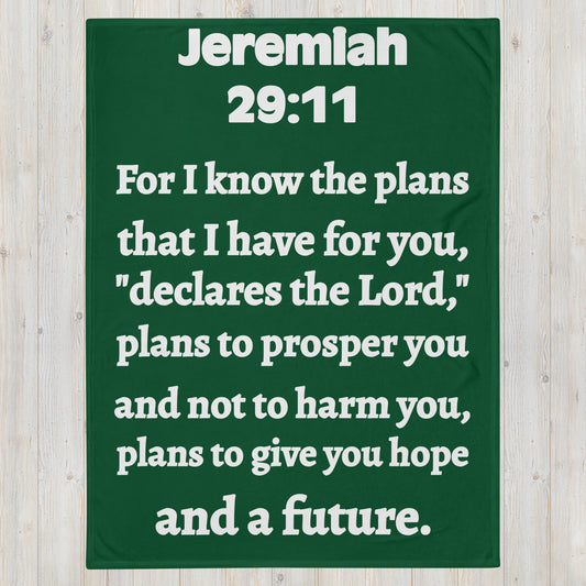 Jeremiah 29 Plush Throw Blanket - Faith-Inspired Home Decor | GodWare