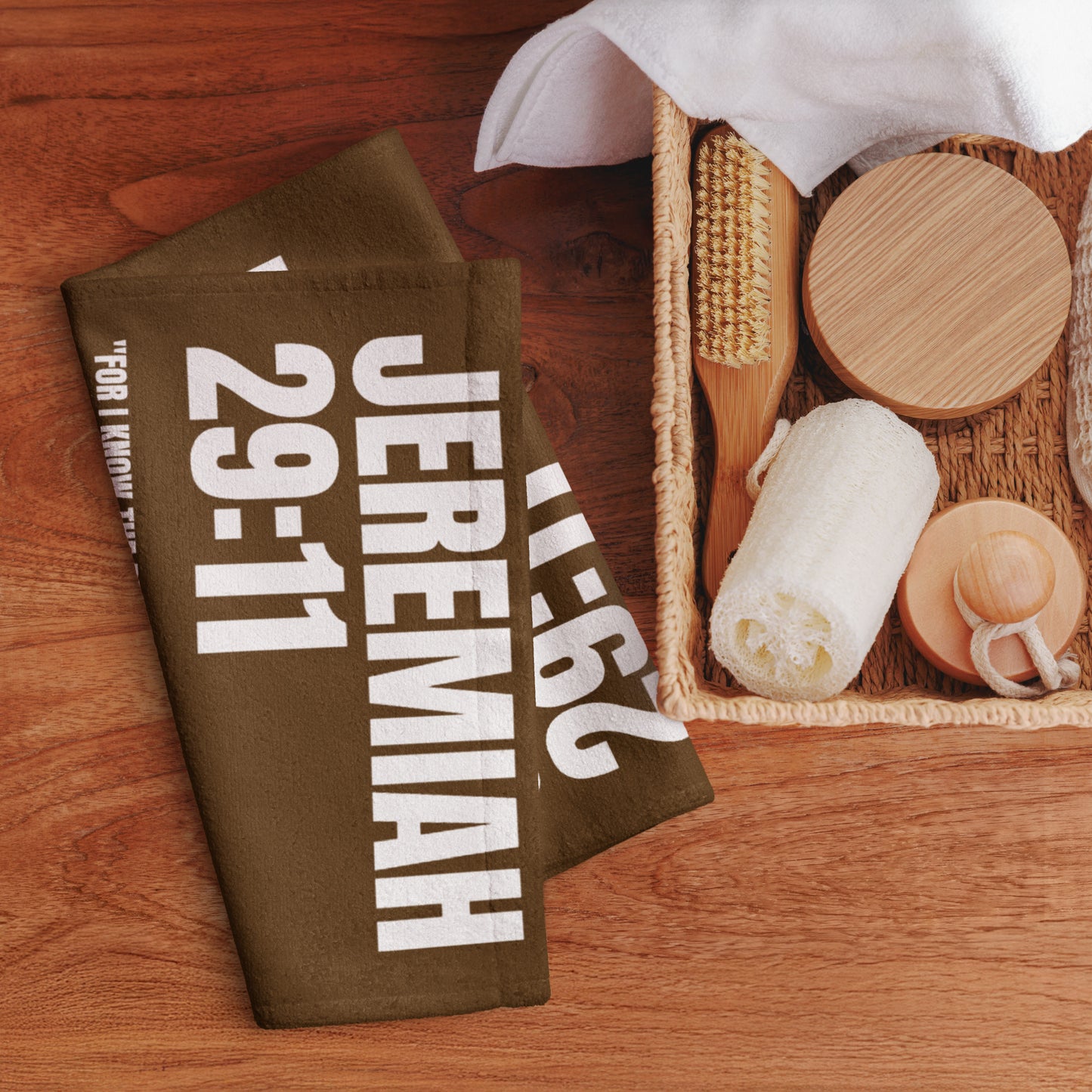 Jeremiah 29:11 Hand Towel - Christian Scripture Bathroom Decor | Faith-Based Gift