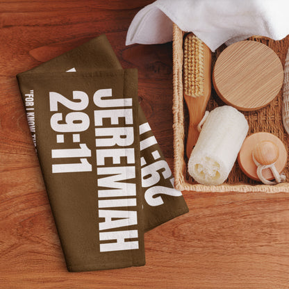Jeremiah 29:11 Hand Towel - Christian Scripture Bathroom Decor | Faith-Based Gift