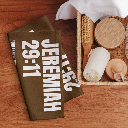 Jeremiah 29:11 Hand Towel - Inspirational Christian Bathroom Decor | GodWare