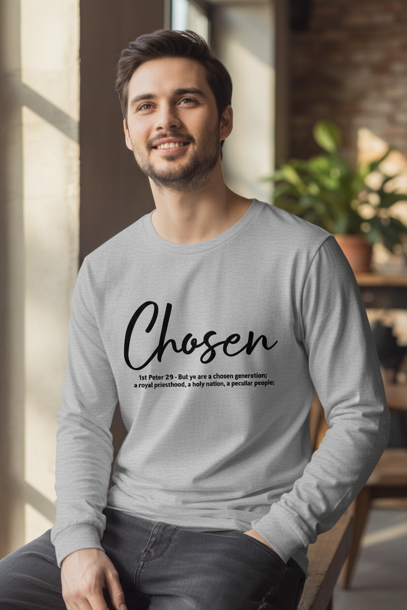 Chosen Heather Grey Long Sleeve Lifestyle