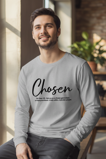 Chosen Heather Grey Long Sleeve Lifestyle