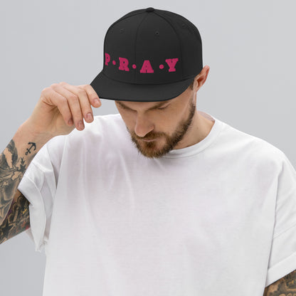 Pray - Classic Snapback Hat (berry)