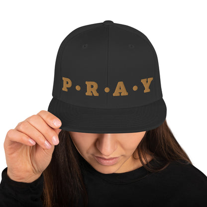 Pray - Classic Snapback Hat (Gold)