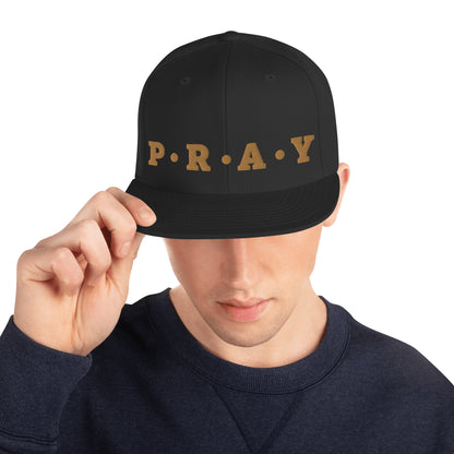 Pray - Classic Snapback Hat (Gold)