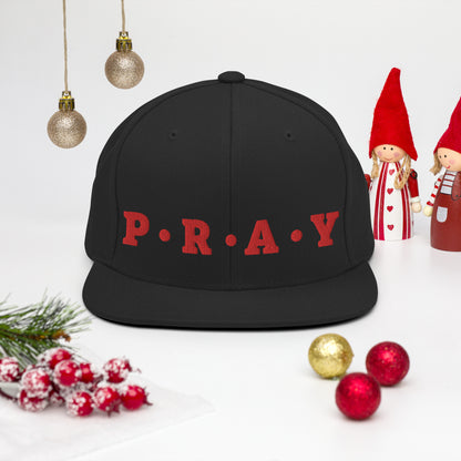 Pray - Classic Snapback Hat (Red)