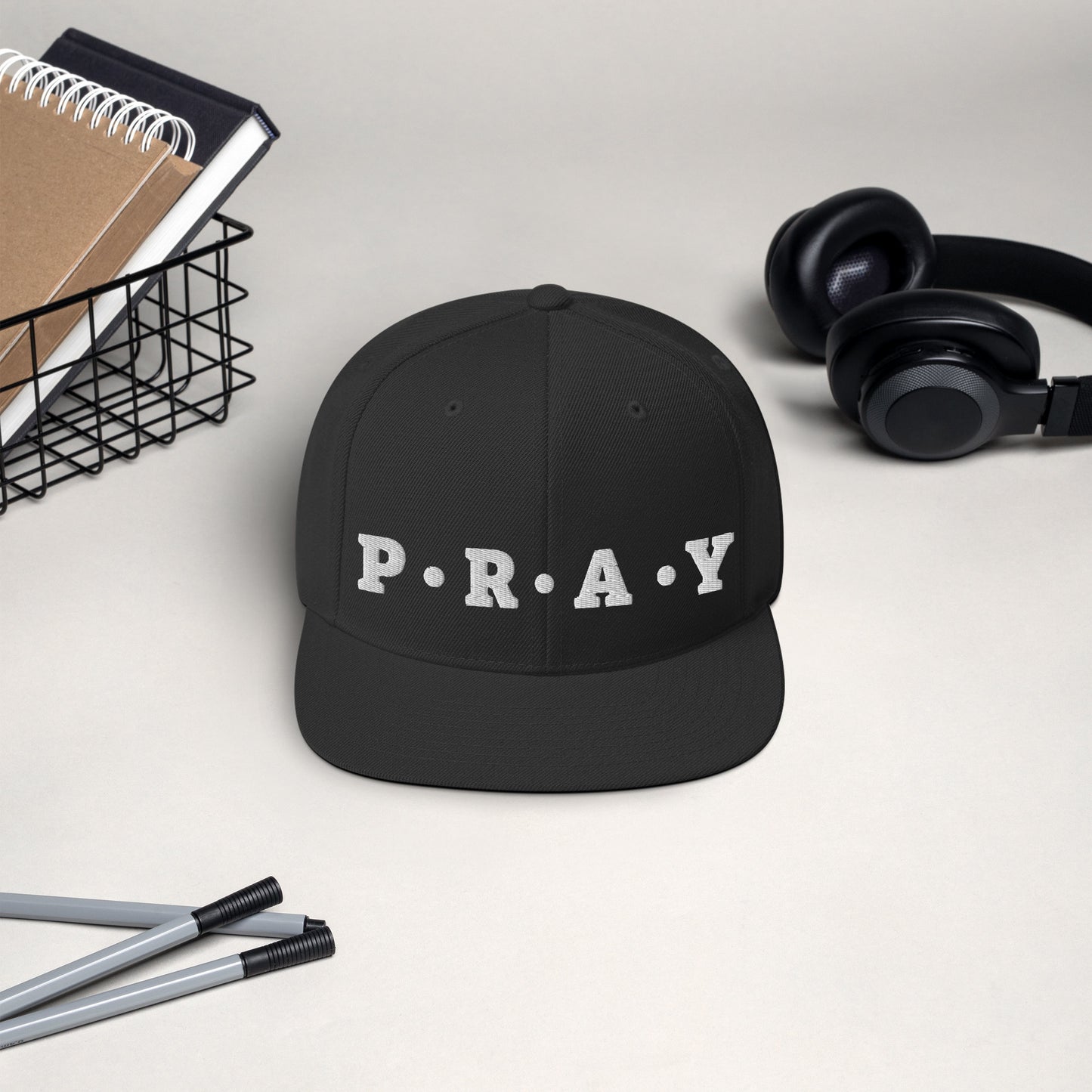 Pray - Classic Snapback Hat (shaded white)