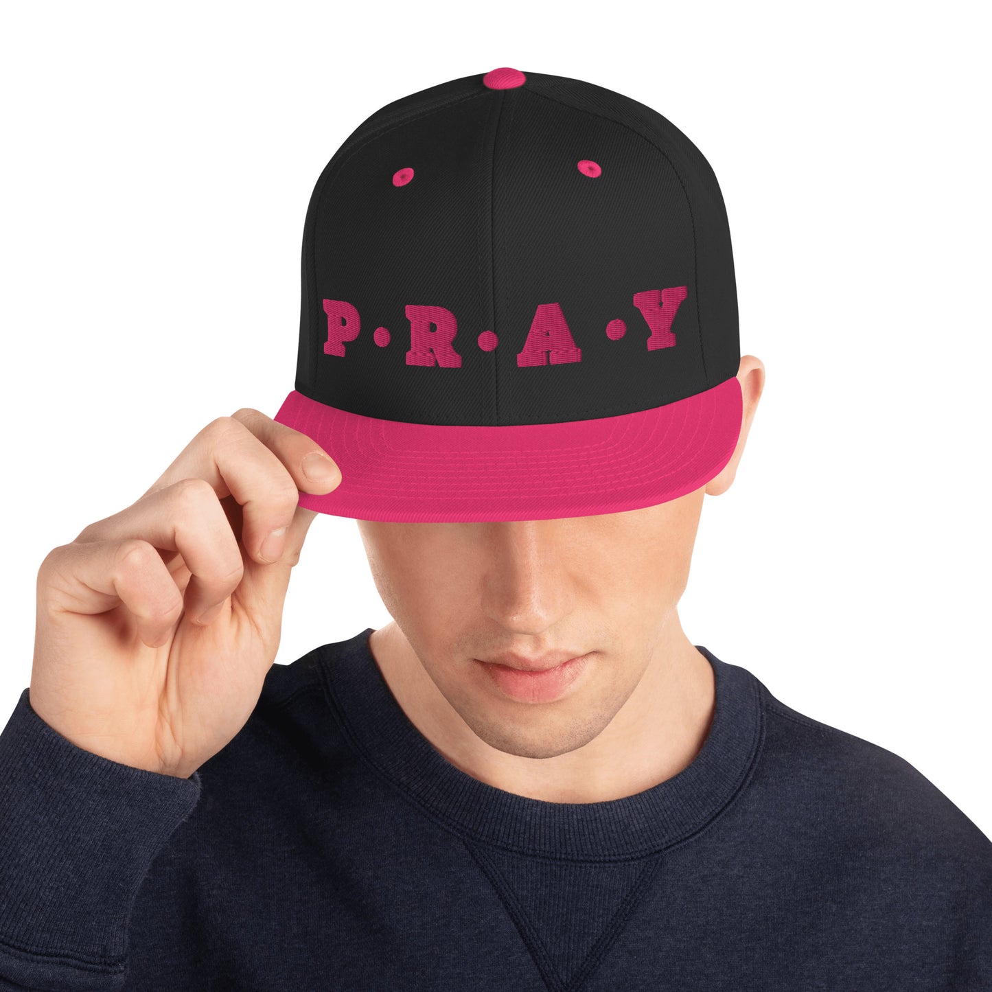 Pray - Classic Snapback Hat (berry)