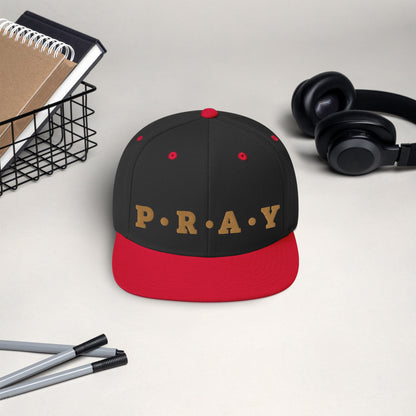 Pray - Classic Snapback Hat (Gold)