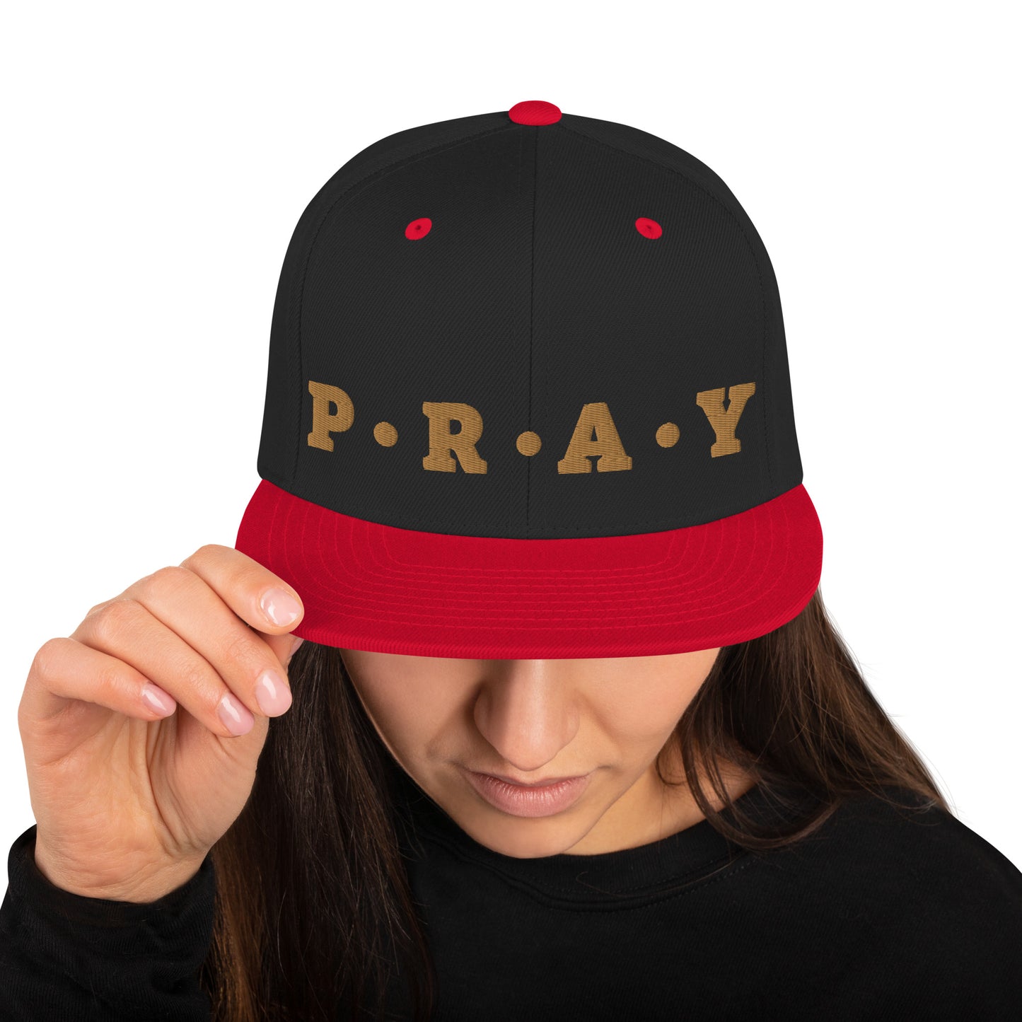 Pray - Classic Snapback Hat (Gold)