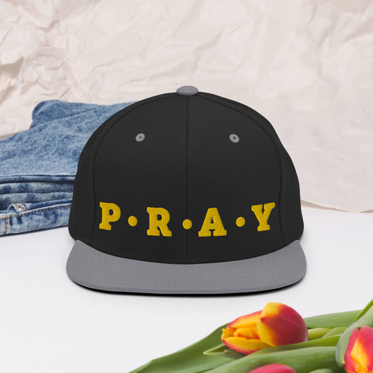Pray - Classic Snapback Hat (Yellow)