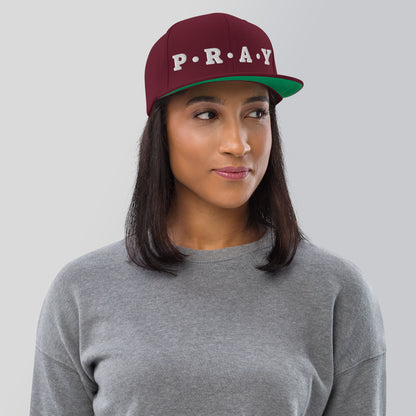 Pray - Classic Snapback Hat (shaded white)