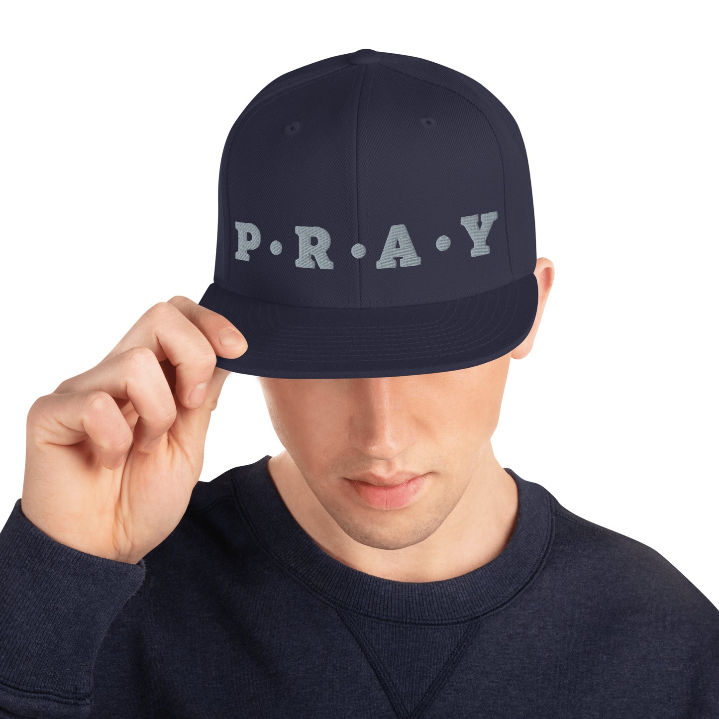 Pray - Classic Snapback Hat (Grey)