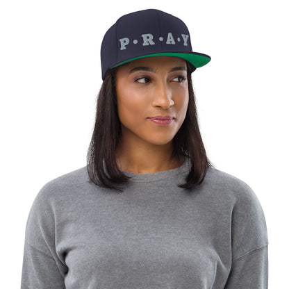 Pray - Classic Snapback Hat (Grey)