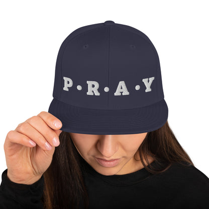 Pray - Classic Snapback Hat (shaded white)