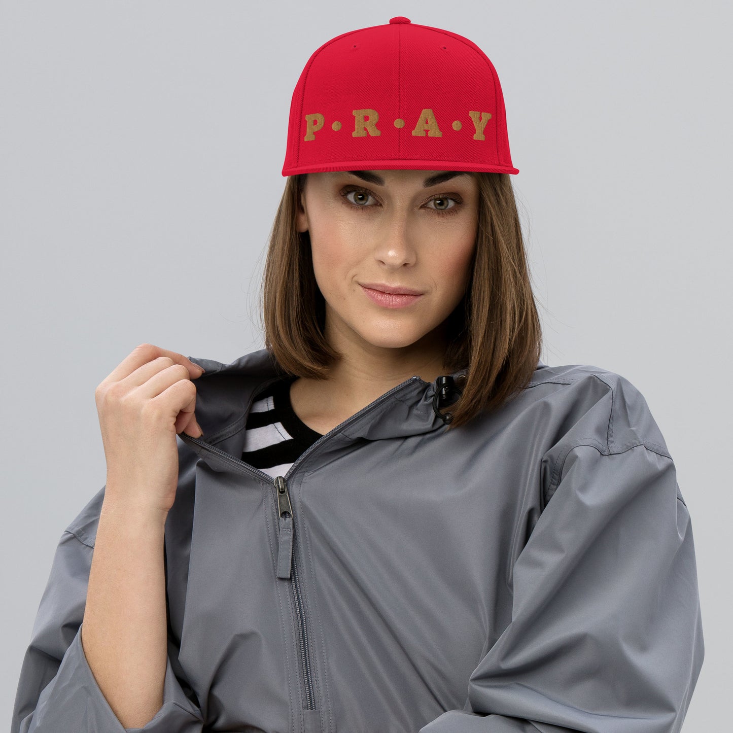 Pray - Classic Snapback Hat (Gold)