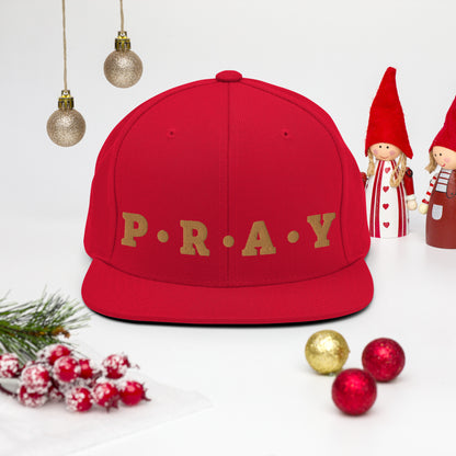 Pray - Classic Snapback Hat (Gold)