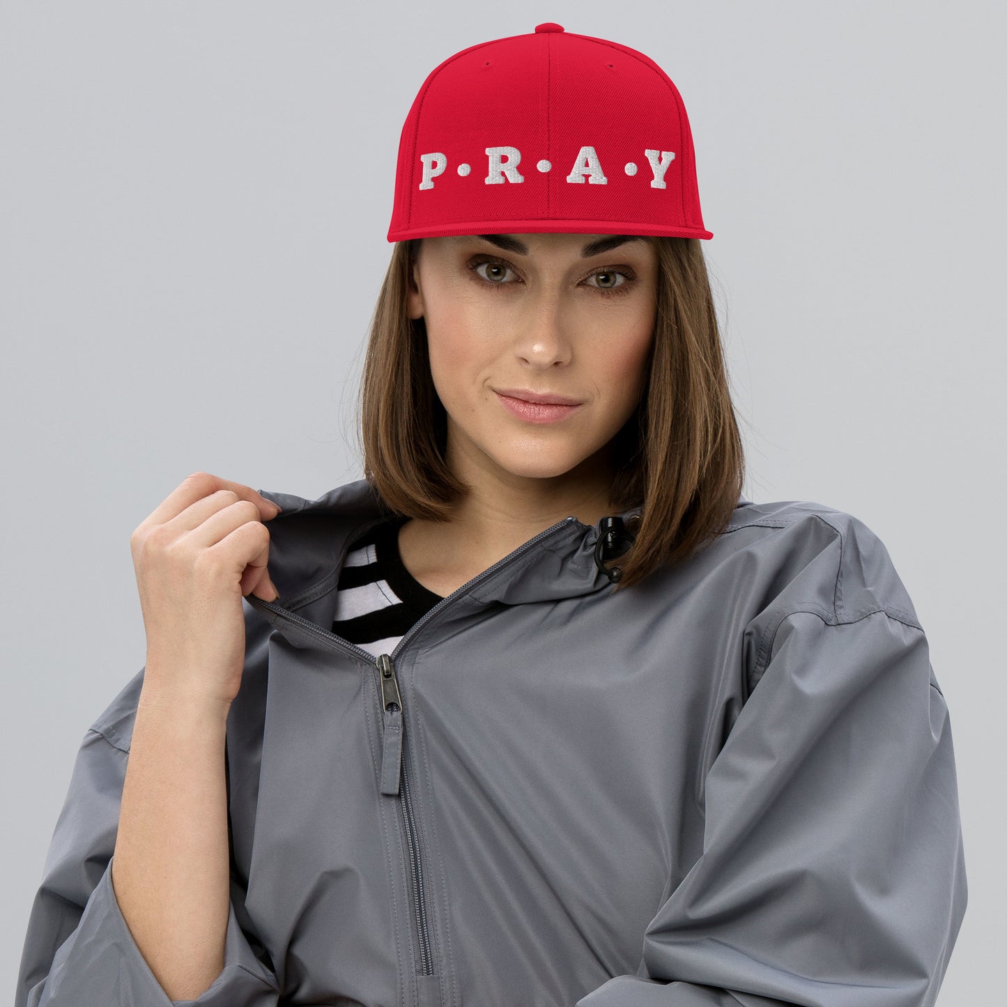 Pray - Classic Snapback Hat (shaded white)