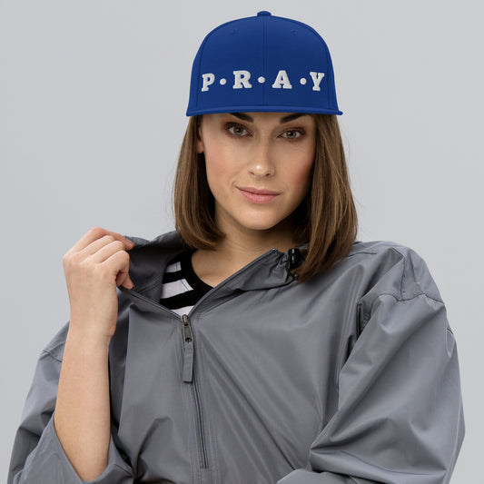 Pray - Classic Snapback Hat (shaded white)