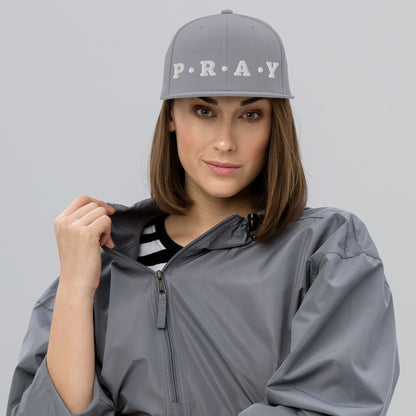 Pray - Classic Snapback Hat (shaded white)