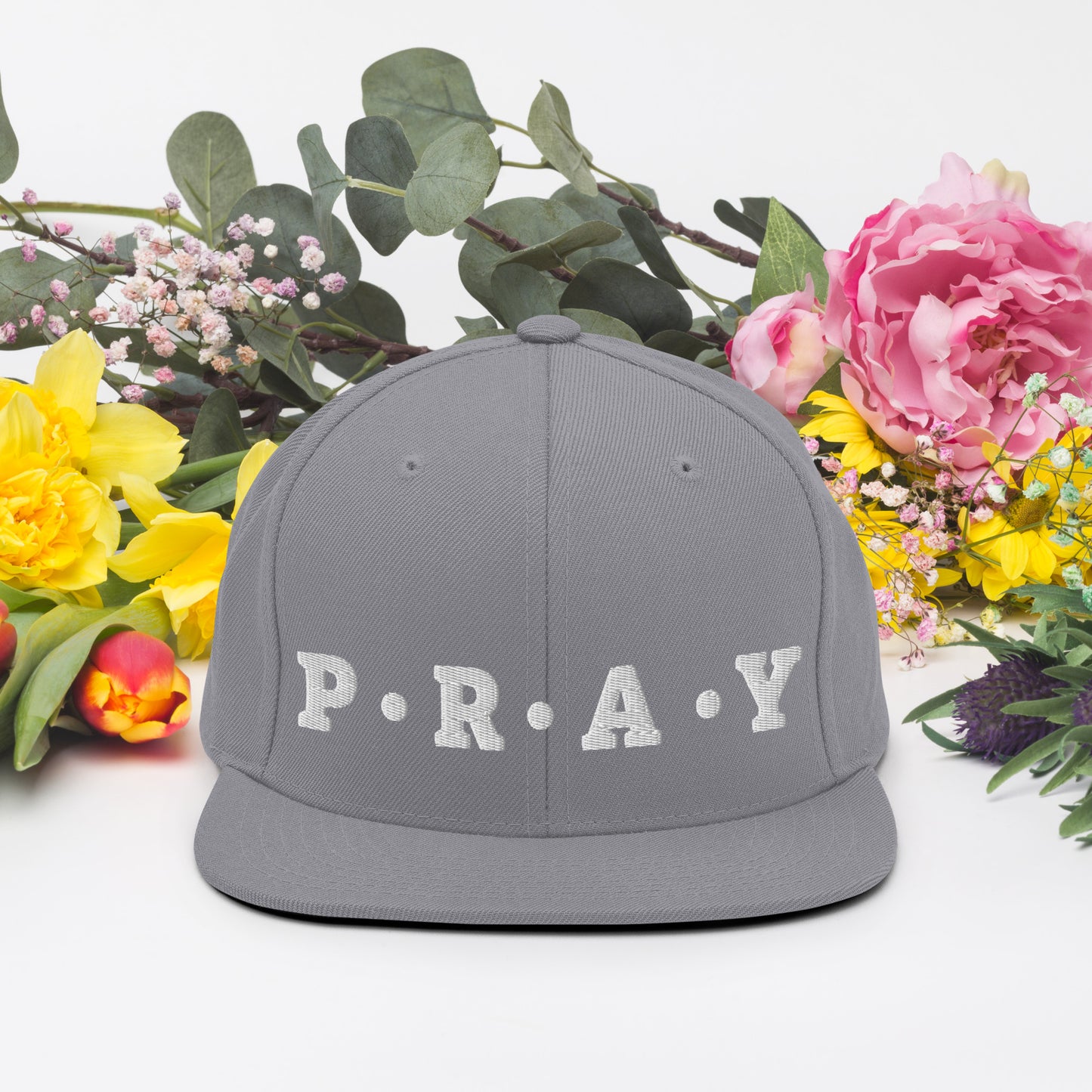 Pray - Classic Snapback Hat (shaded white)