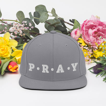 Pray - Classic Snapback Hat (shaded white)