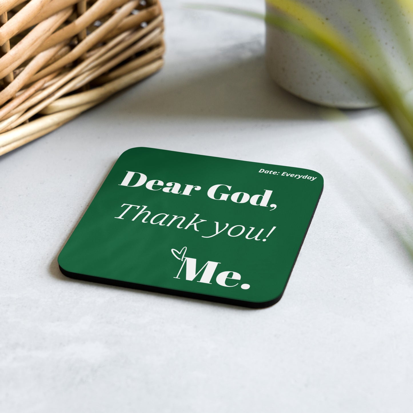 Dear God Inspirational coaster - Forest