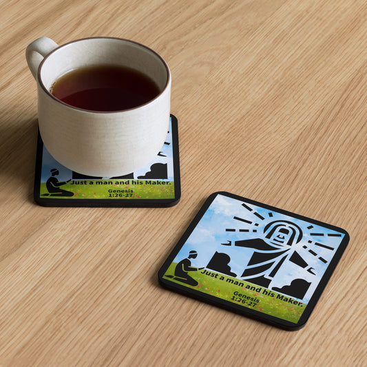 Just a Man Cork-back coaster