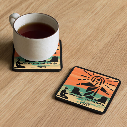 Just a Man Cork-back coaster
