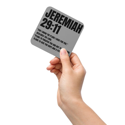 Jeremiah 29:11 Coaster - Faith-Based Cork-Back Coaster | GodWare