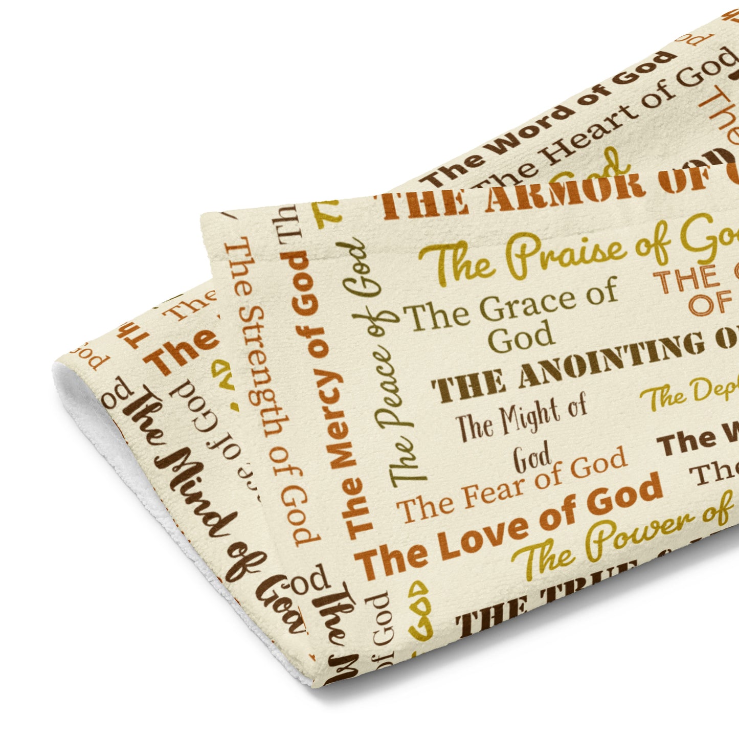 Attributes of God Hand towel - Earth/beige