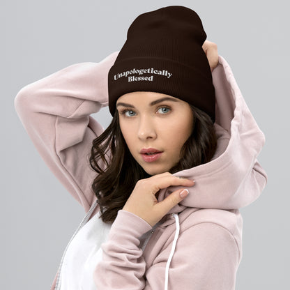 Unapologetic Inspirational Beanie - Wht Prt