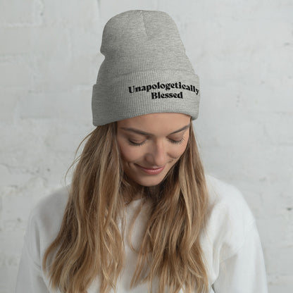 Unapologetic Inspirational Beanie - Blk print