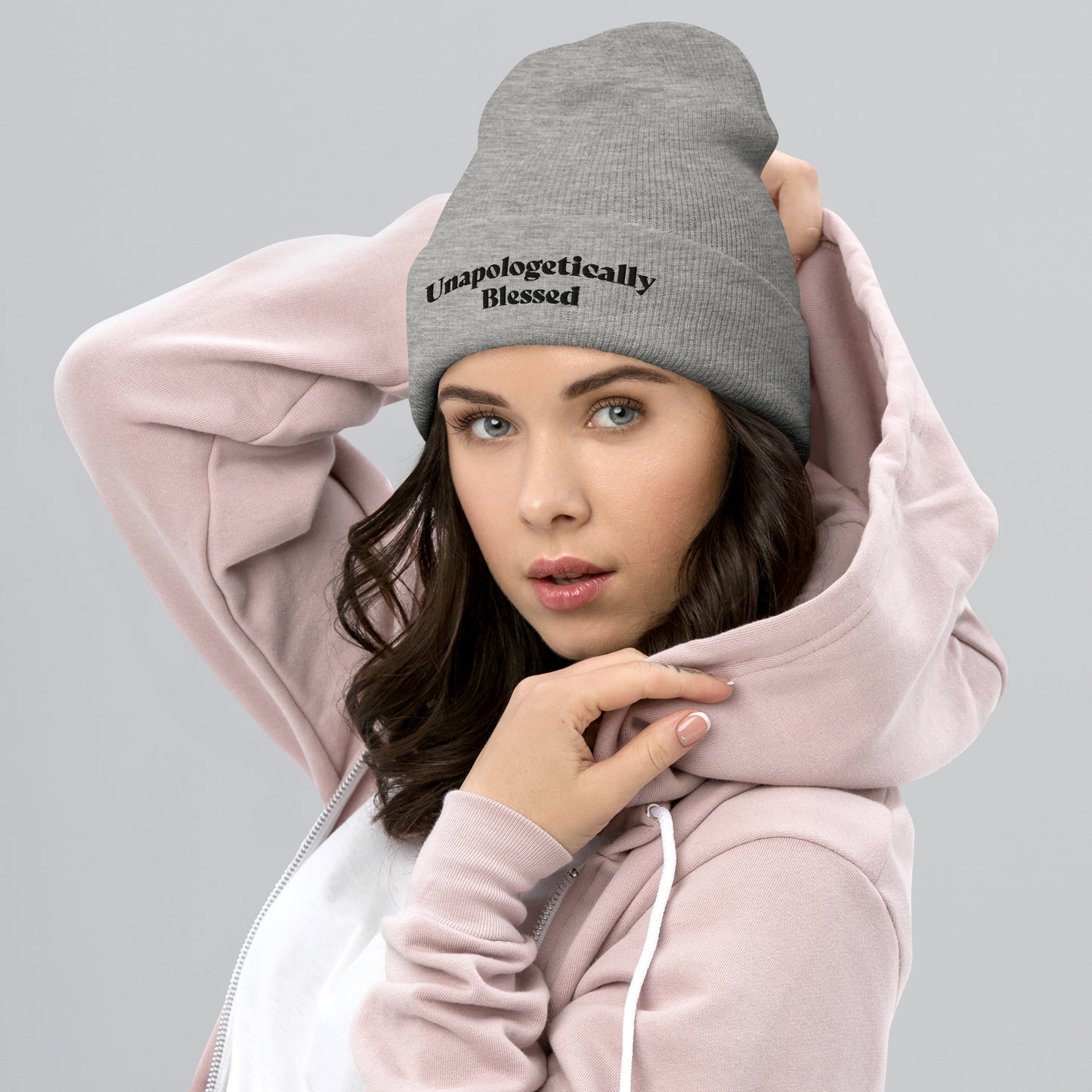 Unapologetic Inspirational Beanie - Blk print