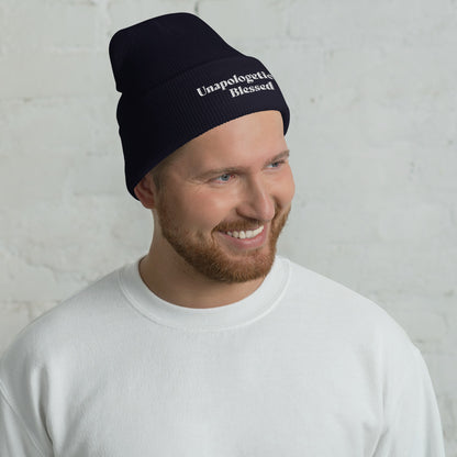 Unapologetic Inspirational Beanie - Wht Prt