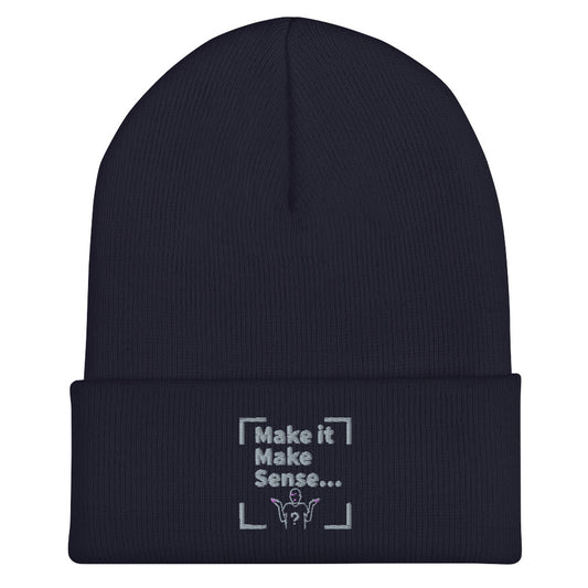 Make Sense Beanie - Grey Print