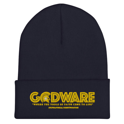 Godware Acrylic Logo Beanie - Gold print