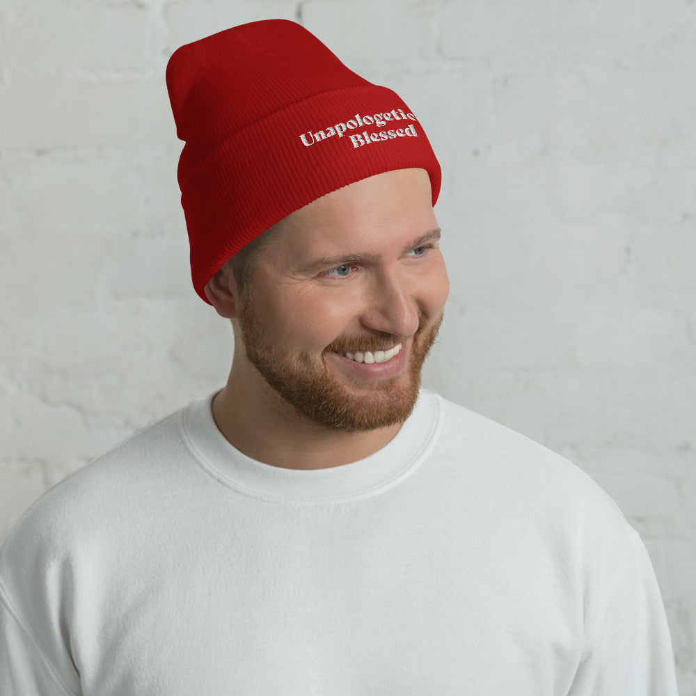 Unapologetic Inspirational Beanie - Wht Prt