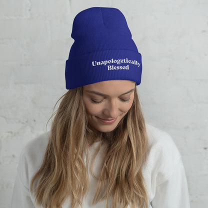 Unapologetic Inspirational Beanie - Wht Prt