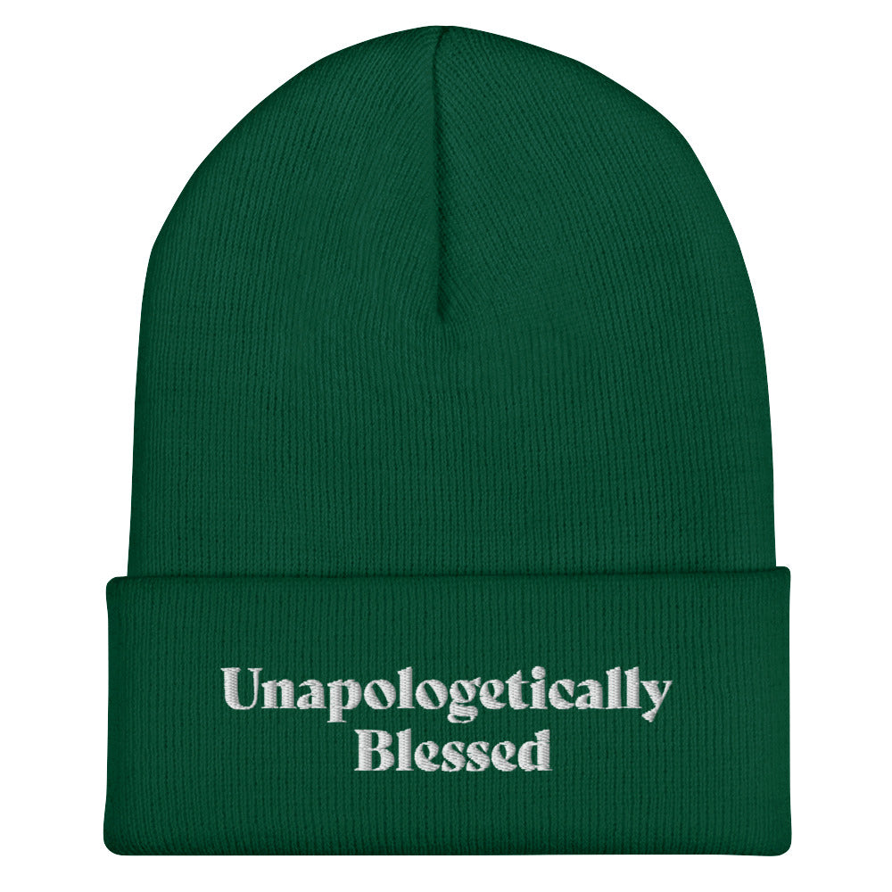 Unapologetic Inspirational Beanie - Wht Prt