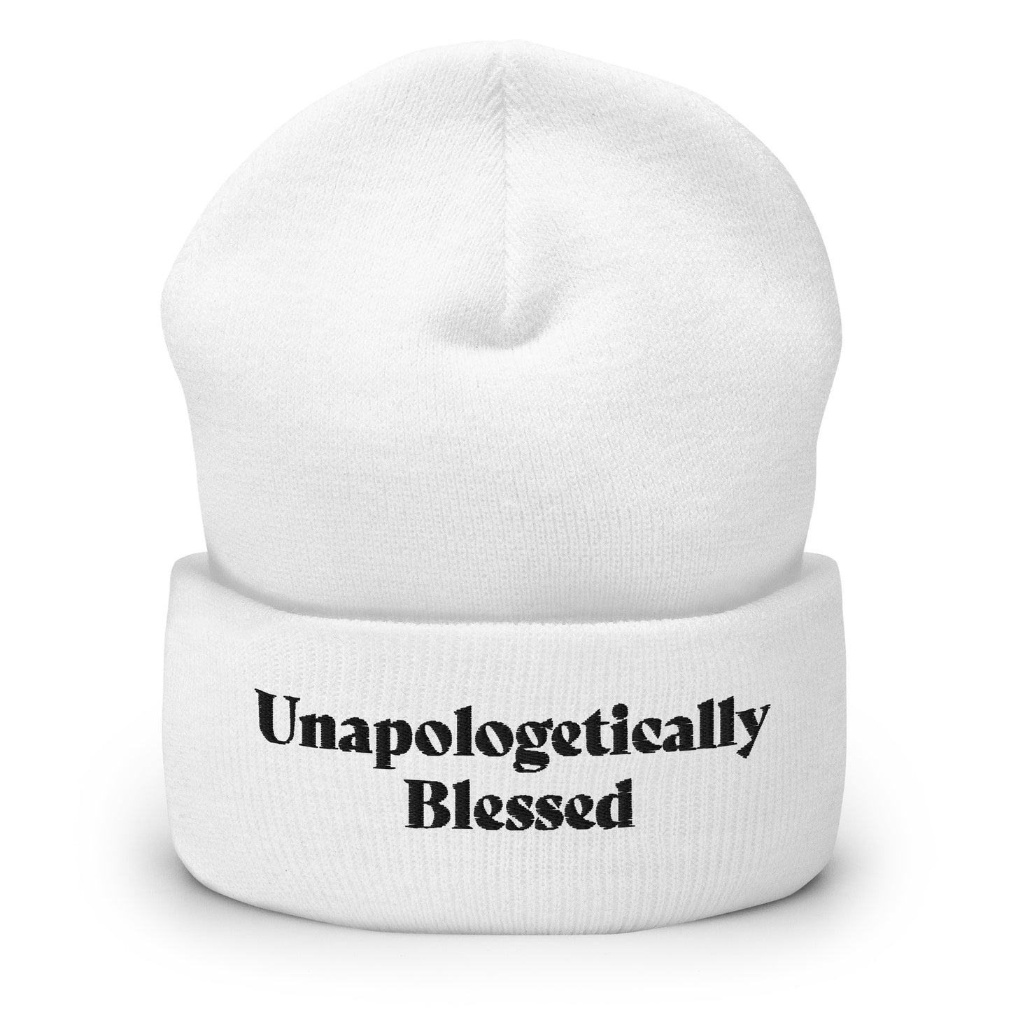 Unapologetic Inspirational Beanie - Blk print