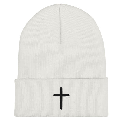 Inspirational Black Cross Beanie