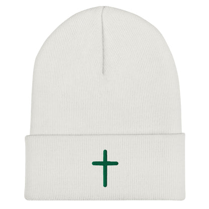 Inspirational Green Cross Beanie