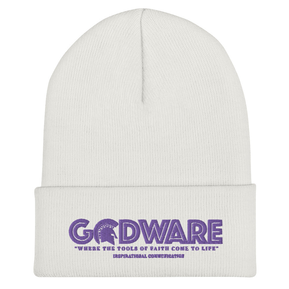 Godware Acrylic Logo Beanie - Purple Print