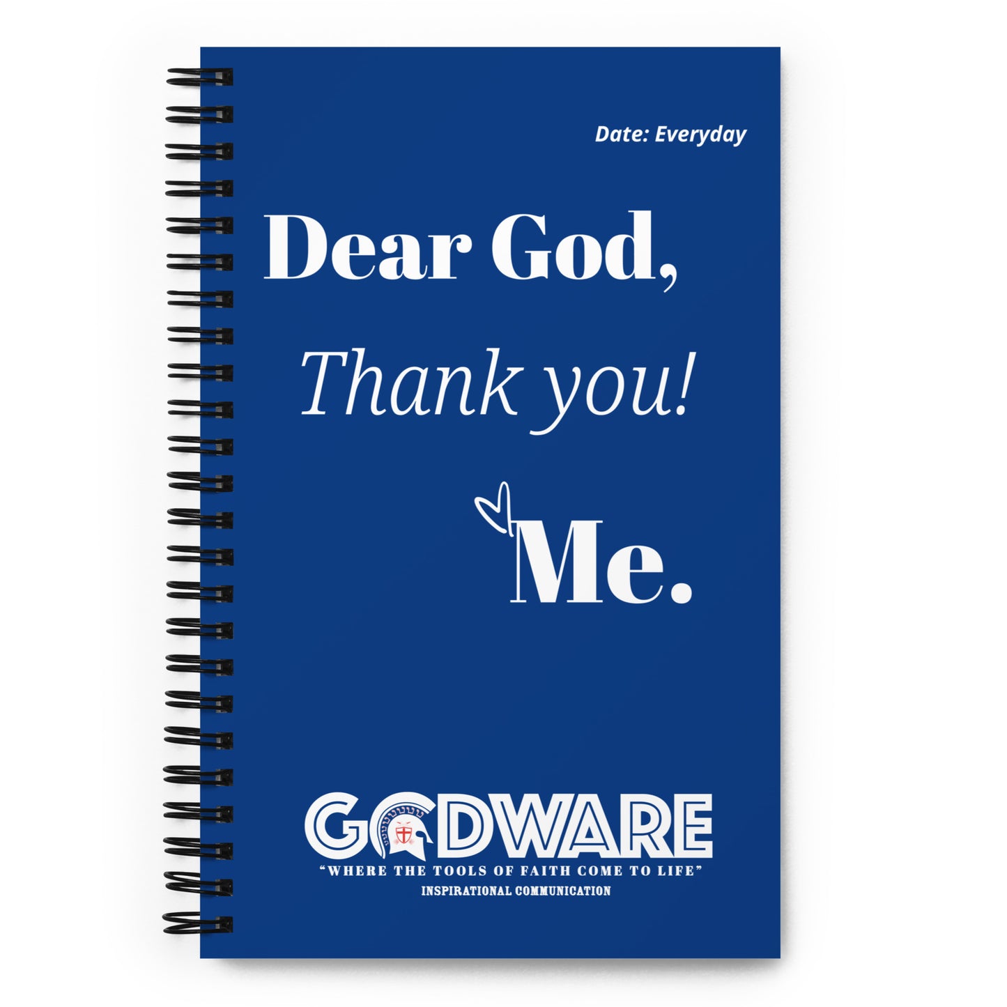 Dear God Spiral notebook - Royal Blue