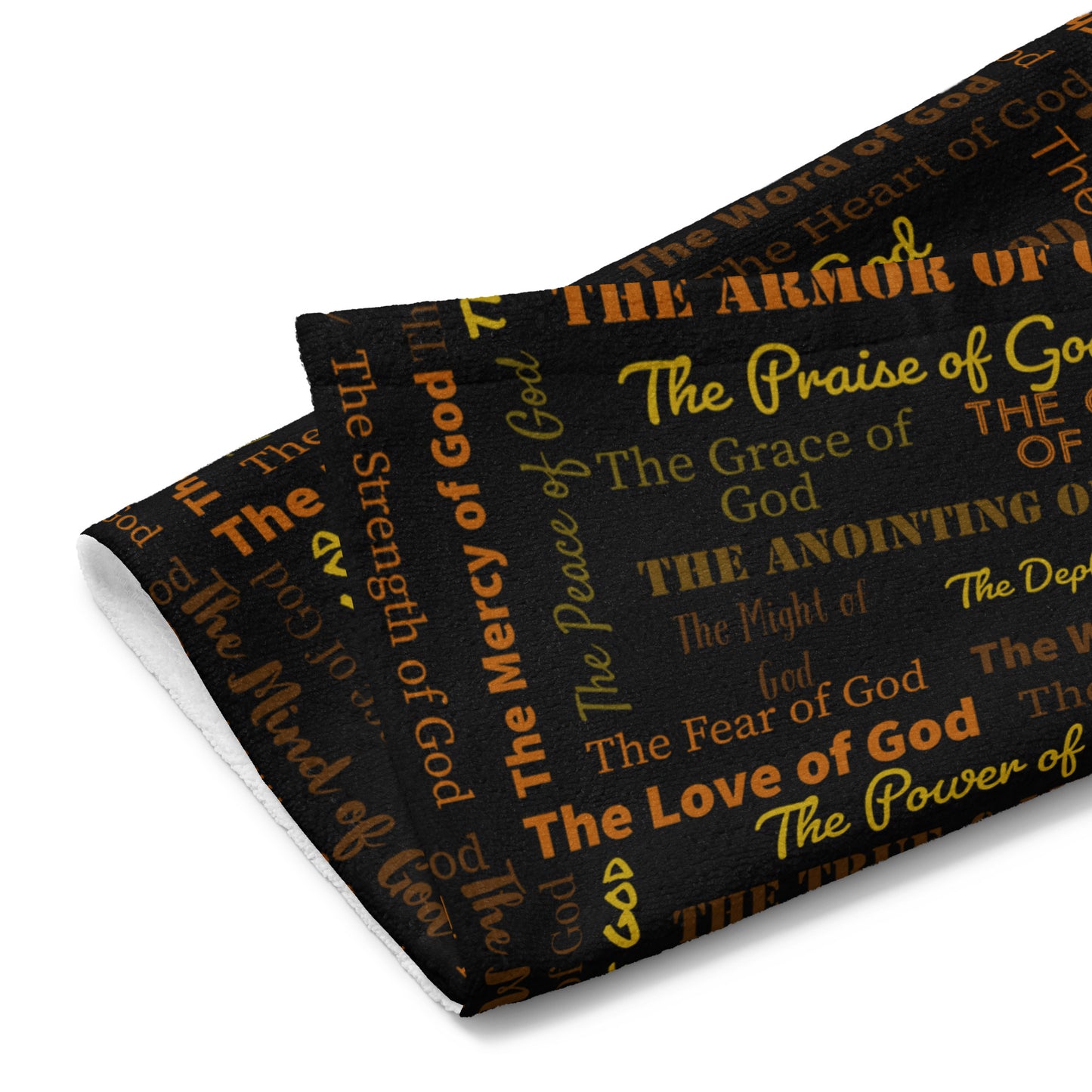 Attributes of God Hand towel - Earth/black