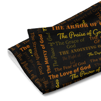 Attributes of God Hand towel - Earth/black