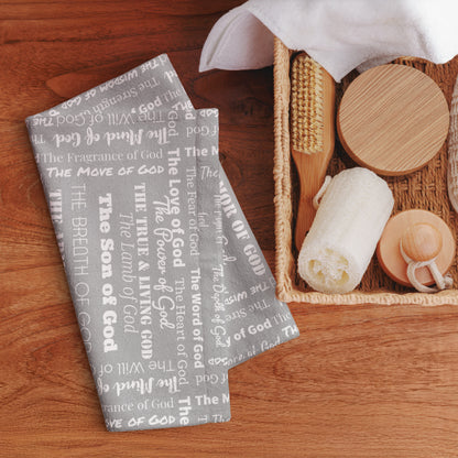 Attributes Hand towel - light grey/white