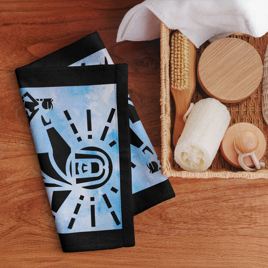 Just a Girl Terry Hand Towel - Blue | Christian Inspirational Bathroom Decor | GodWare