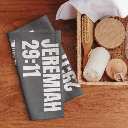 Jeremiah 29:11 Hand Towel - Inspirational Christian Bathroom Decor | GodWare